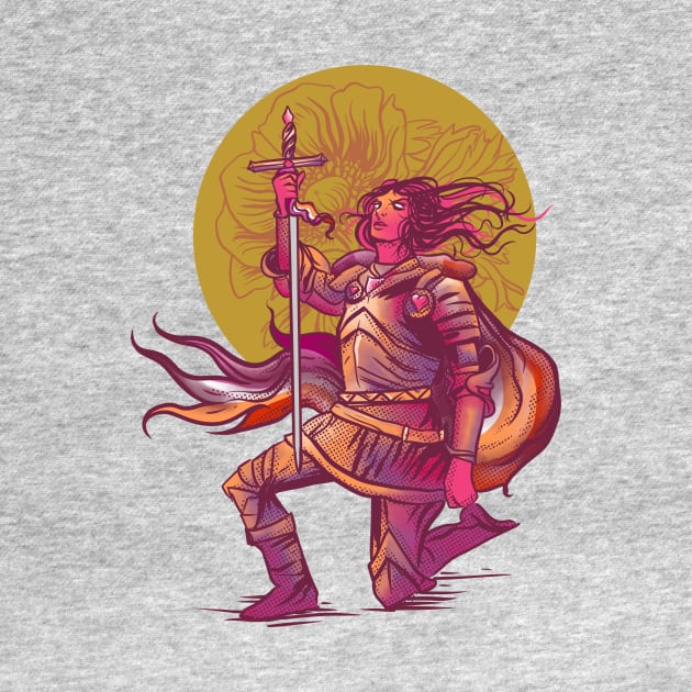 Women With Swords - Lesbian Knight by Manfish Inc.